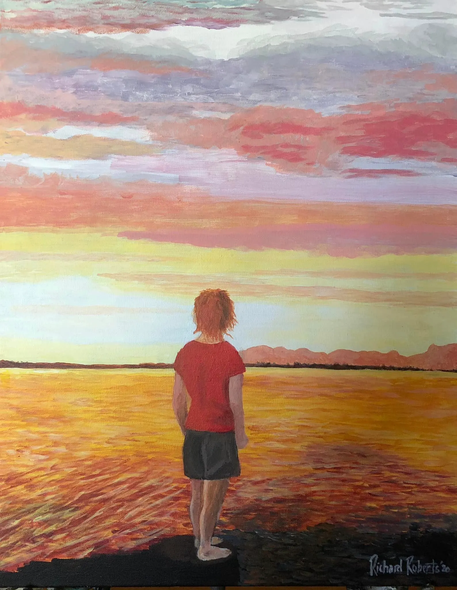 Original art by Richard Roberts. Madison at Crescent Beach