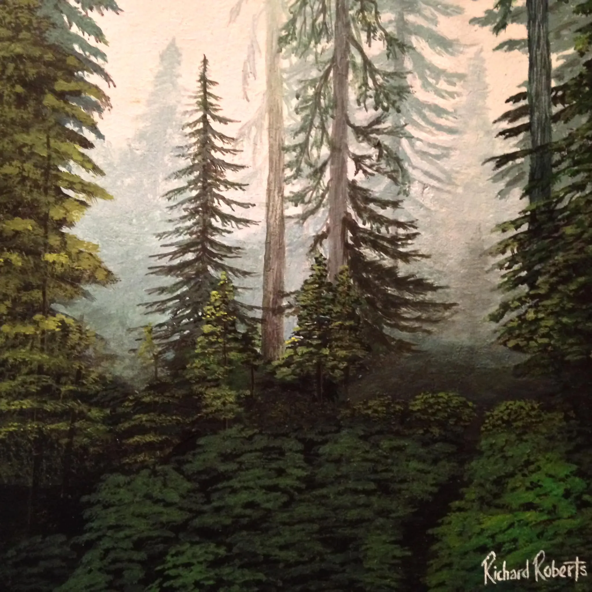 Original art by Richard Roberts. Forest Scene