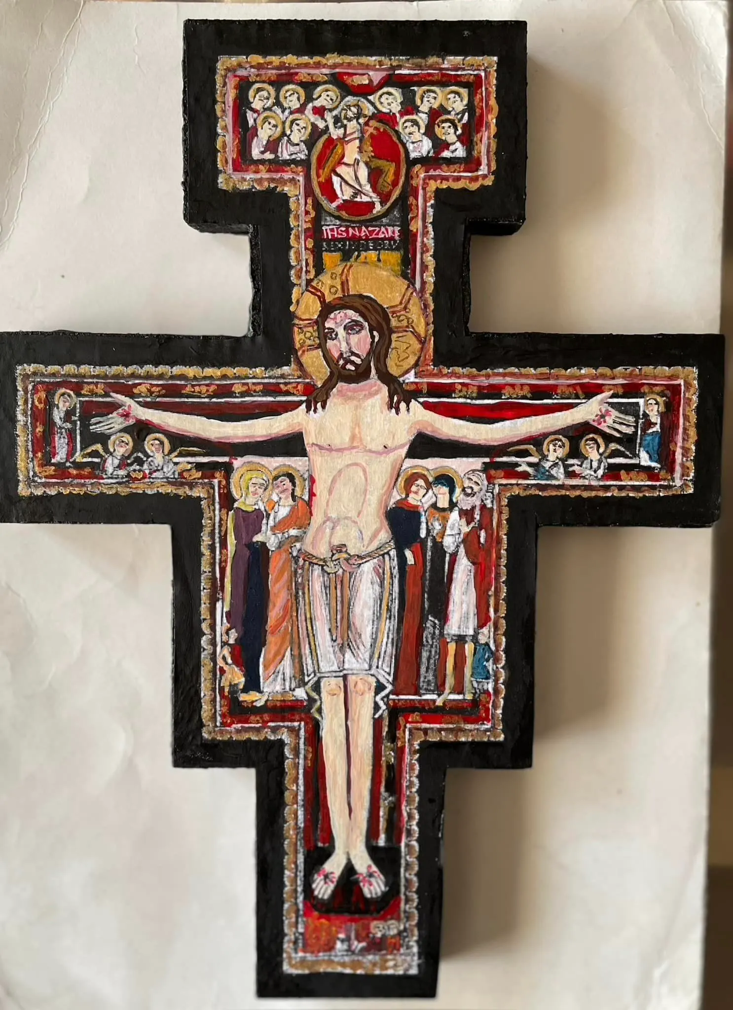 Original art by Richard Roberts. The San Damiano Cross