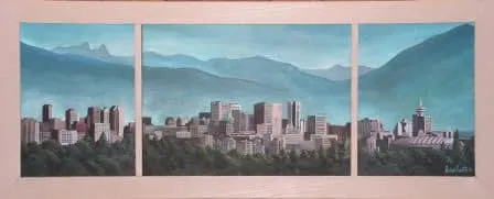 Original art by Richard Roberts. Vancouver City Triptych