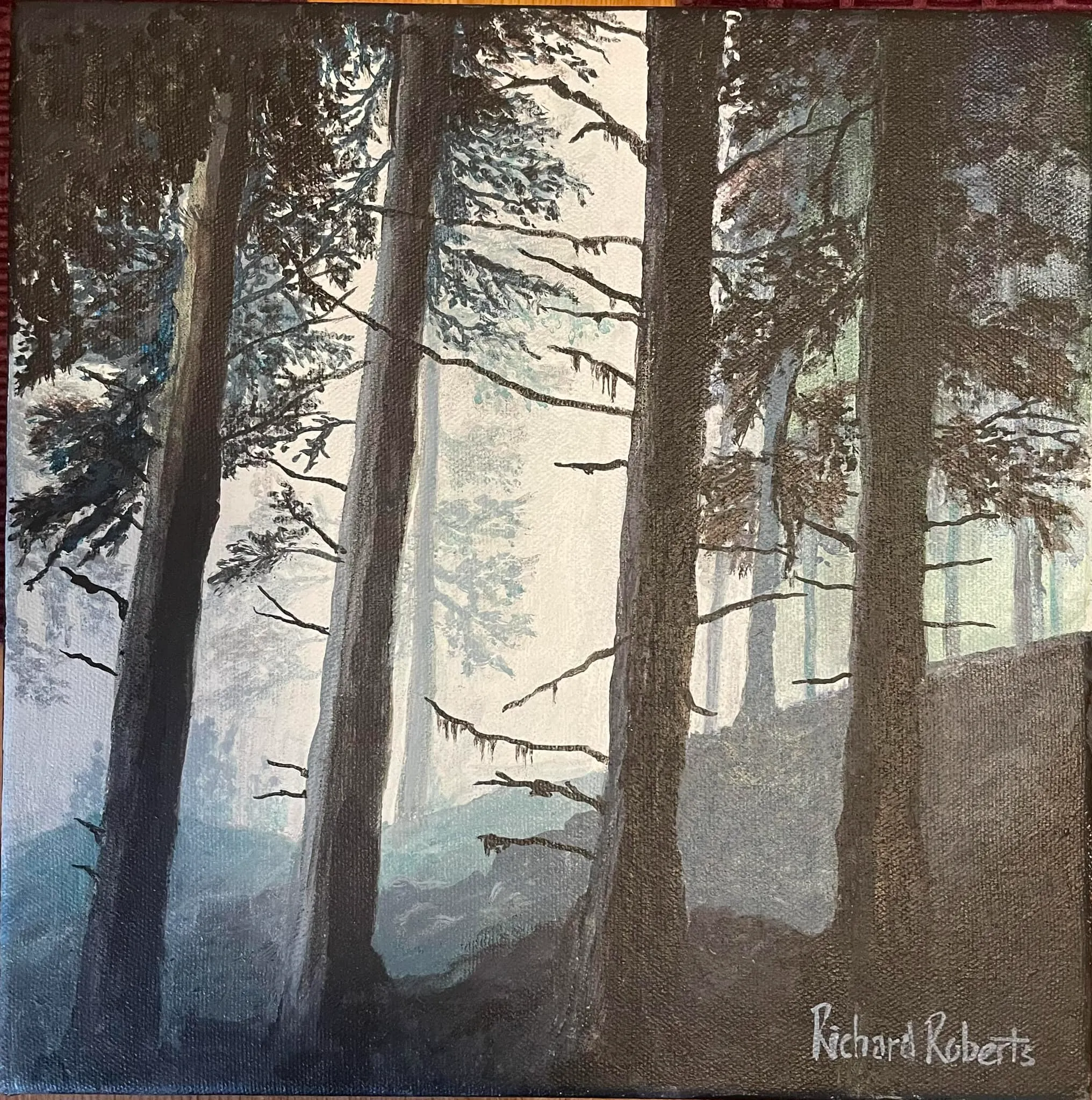 Original art by Richard Roberts. Forest Early Morning