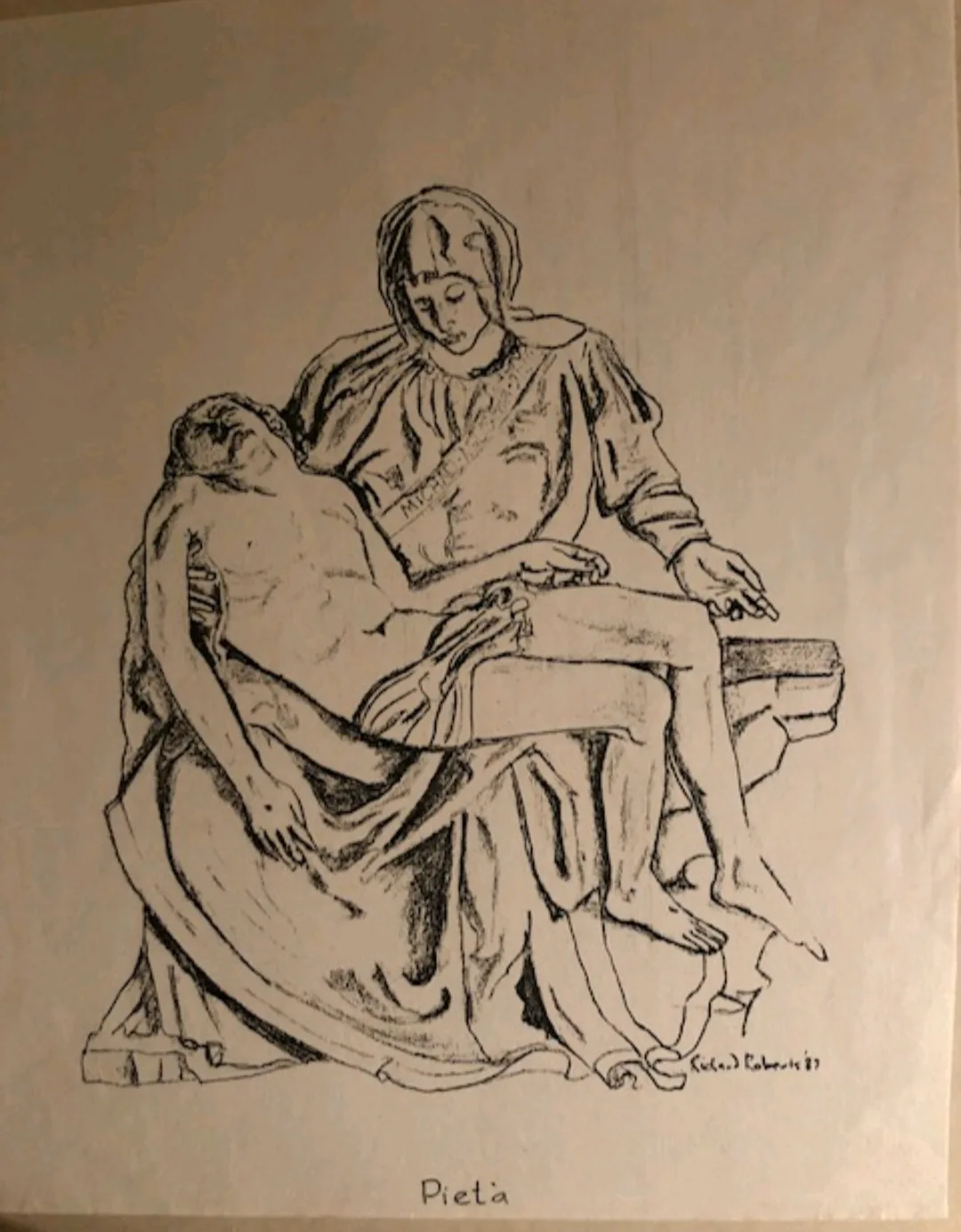 Original art by Richard Roberts. Pieta